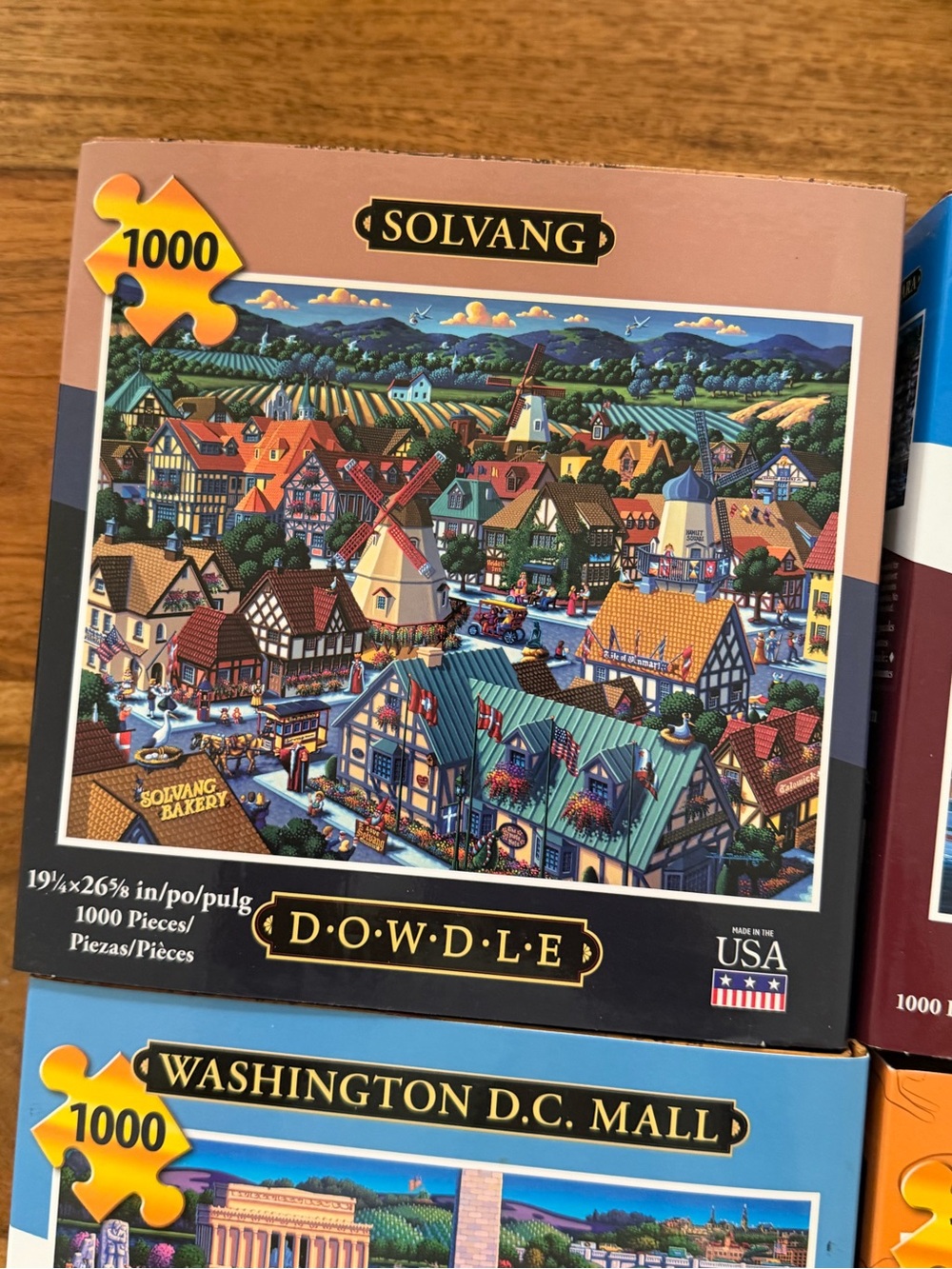 Dowdle Set Lot Puzzle Puzzles Solvang Santa Barbara Washington DC Cats - Picture 5 of 5